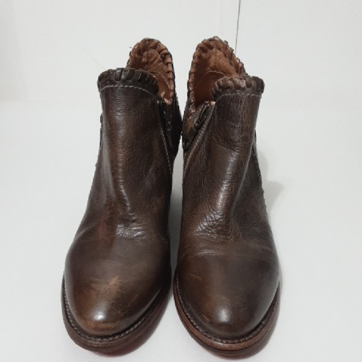 Bed Stu Cobbler Carl Brown Leather Ankle Boots